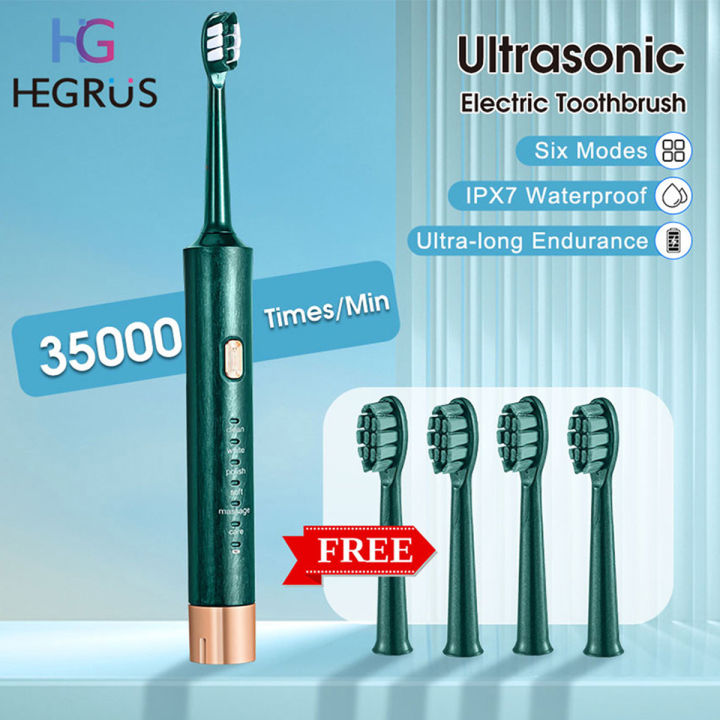 HEGRUS%20Electric%20Toothbrushes%20Ultrasonic%20Electric%20Toothbrush%20IPX7%20Waterproof%20Toothbrush%20USB%20Rechargeable%20Toothbrush%20Long-lasting%20Endurance%20Electric%20Toothbrush%20Tartar%20Remover%20Portable%20Personal%20Dental%20Care%20with%205%20Replacement%20Brush%20Heads%20-%20Image%202