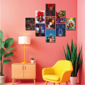 9 pcs Anime Combo Wallmet poster set for Home Decoration. 