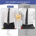 Men's Shirt Holders, Trouser Belts, Invisible Elastic Belt, Men's Shirt Stays, Elastic Jumper Band, Invisible Women's Belt with Flat Buckle, Non-Slip, Adjustable.