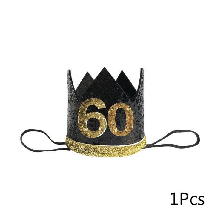 Chicinlife%201Pcs%2030%2040%2050%2060%20Year%20Old%20Crown%20Birthday%20Headband%20Birthday%20Party%20Hat%20Anniversary%20Adult%2030th%20Birthday%20Decor%20Supplies%20LaoXzhongX%20-%20Image%206
