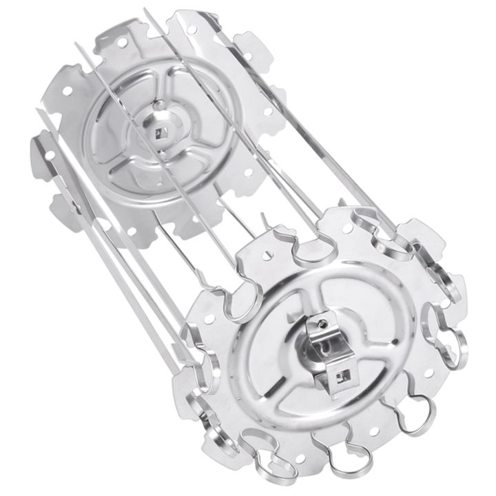 10 Fork BBQ Steel Metal Roaster Rotisserie Skewers Needle Cage Oven