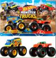2 Pics  Car Hot Wheels Monster Trucks 1:64 Scale Die-Cast Demolition Doubles 2-Pack Assortment For Kids Age 3 - 8 Years Old, Collectible Toy Truck With Big Crashing And Smashing Styles May VaryPack. 