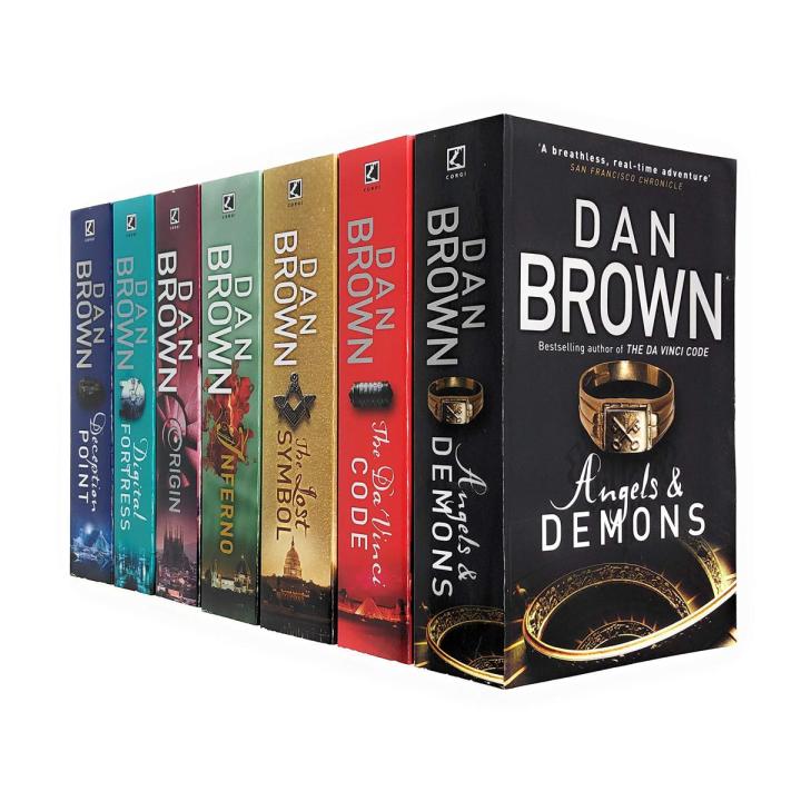 Robert Langdon Series Collection 7 Books Set By Dan Brown (Angels And Demons, The Da Vinci Code, The Lost Symbol, Inferno, Origin, Digital Fortress, Deception Point) Paperback