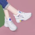Women's Shoes Flatform Sole Elevated Casual Shoes Korean Version Student Platform Sneakers Mom Square Dance Running Shoes Girls. 