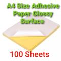 Printable Sticker Paper Glossy Surface A4 Size - 100 Pcs Self Adhesive Paper.