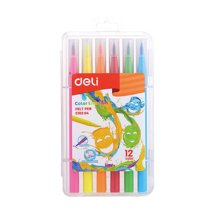 Deli%20EC10304%20Calligraphy%20Brush%20Pen%2012%20Colors%20-%20Image%204