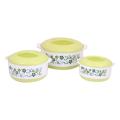 Milton 3 Pieces Hot Pot Set - White and Green.