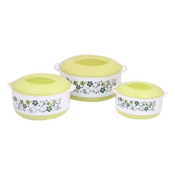 Milton 3 Pieces Hot Pot Set - White and Green