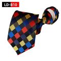 Pre-tied Necktie For Men Women Paisley Style Zipper Tie Plaid Stripes Jacquard Classic 8cm Business Tie Men Wedding Accessories.