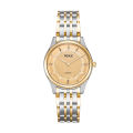 MK MIKE Men's and Women's Waterproof Quartz Watch Steel Band Couple Watch with Business and Leisure Room Gold Watch.