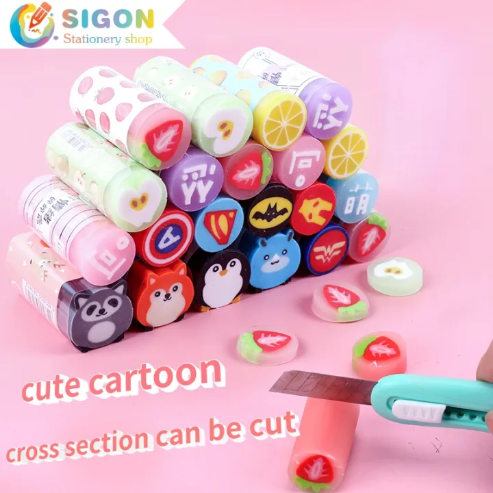 Eraser%20Cartoon%20Cute%20Creative%20Animals%20Children's%20Fruit%20Slices%20School%20Supplies%20Pupils%20Prizes%20Kindergarten%20Gift%20Activity%20-%20Image%204
