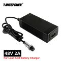 48V 2A Lead acid Battery Charger For 57.6V Lead acid Battery For Wheelchair Golf Cart Mower Charger 3P GX16 Connector. 