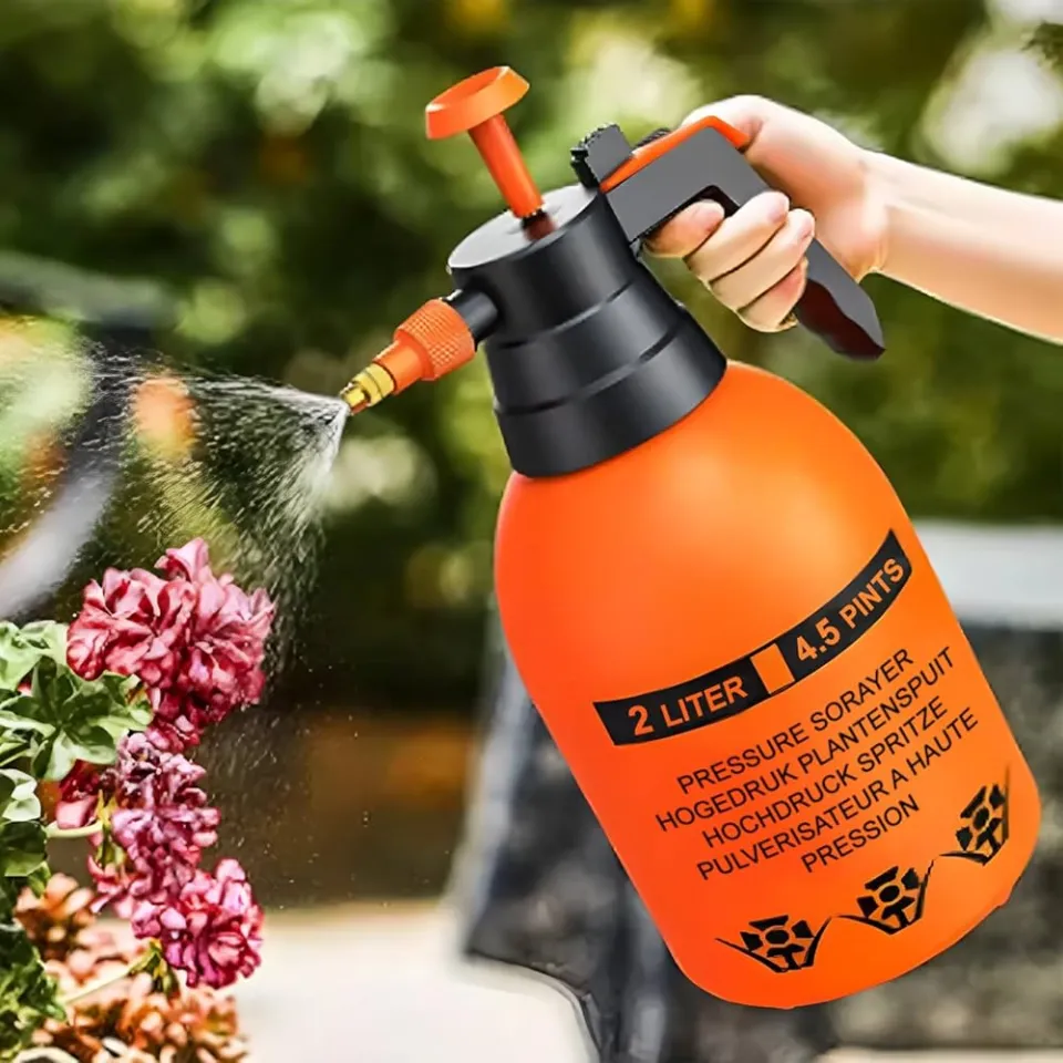 2 Liter Bottle Water Sprayer, Pump Pressure Handheld Garden Spray Chemical/  Car washing and Bike Washing - 2 Liter - Gardening Tools