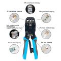 RJ45 Network Crimper 10P 8P 6P 4P Crimping Tools Stripper for RJ45 RJ11 RJ12 RJ50 Connector Ethernet Cable. 