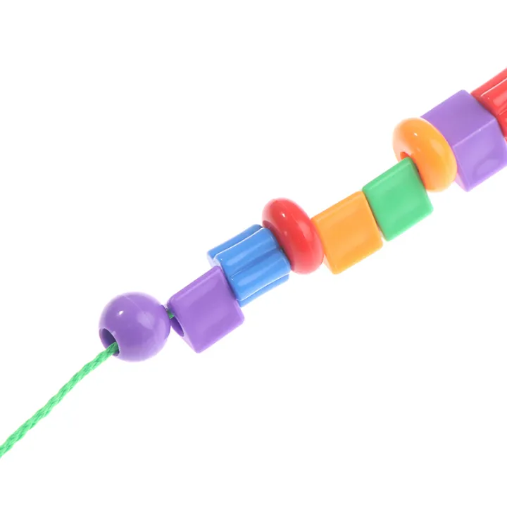【Big-promotion】 50pc Kid Bead Geometric tringing Threading Bead Game ...