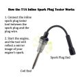 Auto Ignition Spark Plug Coil Tester In-Line Lead Tool For Car Van Bike Engine.