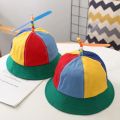 Propeller Multicolor Bucket Hat Kids Wide Brim Fisherman Hat Girls Boys Summer Autumn Panama Sun Hat Outdoor Beach Fishing Cap.