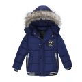 Keep Warm Autumn Winter Boys Jacket Fur Collar Hooded Baby Coat Fashion Zipper Boy Outerwear 2-6 Year Kids Clothes Birthday Gift.