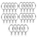 24 Pack Metal Curtain Rings, 30mm Internal Diameter Eyelets for Curtain Poles, Rods and Drapery, Silver. 