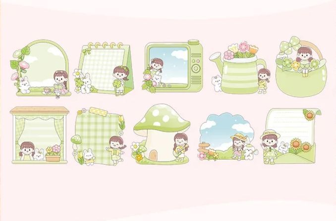 Note Paper Alien Cartoon Note Paper ā Cute Sticky Memo Pad for School, Office & Personal Notes