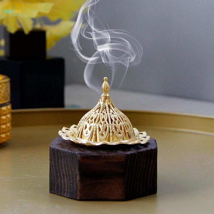 Censer Fragrance Diffuser with Lid Ornament Cone Burner Holder for Home Bedroom