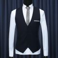 Fashion Men Vests Waistcoat Solid Color V Neck Sleeveless Buttons Blazer Plus Size Formal Business Jacket Vests.