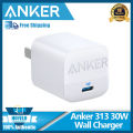 Anker 30W Foldable Charger Adepter white. 