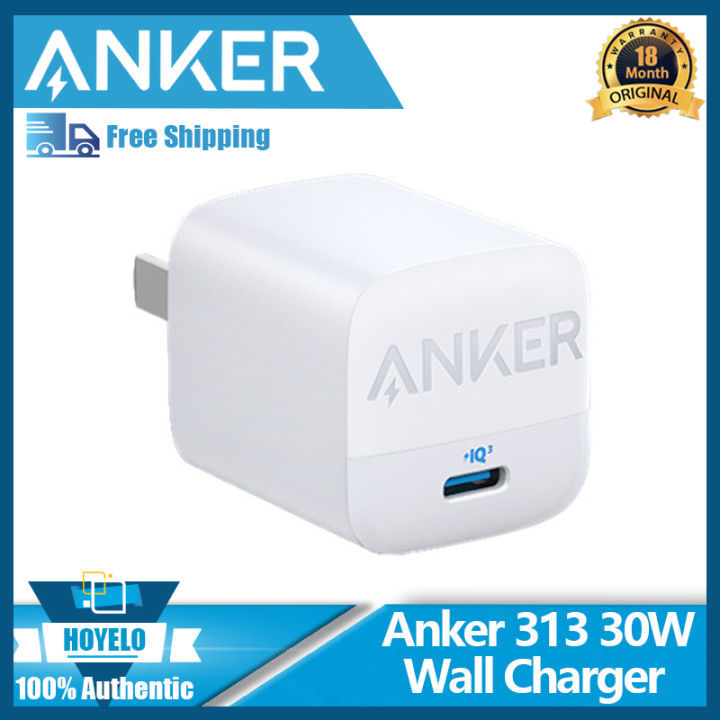 Anker 313 GaN 30W Foldable Charger USB C Power IQ 3.0