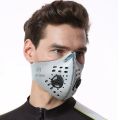 Outdoor Sports Reusable Face Masks for Men Dustproof Masks Activated Carbon Dust Mask with Extra Filter Cotton Halloween Cosplay. 