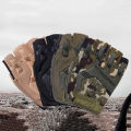 Cycling Mittens Comfortable Adjustable Outdoor Half Finger Bicycle Cycling Gloves - gloves. 