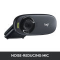 Logitech C310 HD Webcam, HD 720p/30fps, Widescreen HD Video Calling, HD Light Correction, Noise-Reducing Mic, For Skype, FaceTime, Hangouts, WebEx, PC/Laptop/Tablet - Black. 