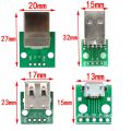 5PCS USB Male Connector / MINI MICRO USB to DIP Adapter female connector 2.54 Connector B Type-C USB2.0 3.0 Female PCB Converter. 