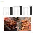 12Pcs Kabob Skewers for Grilling Metal Flat Stainless Steel Long BBQ Skewers 14 Inch.