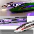 Alloy High-speed Train Model Diecast Metal Rail Electric High-speed Train Metro Vehicles Car Model Sound and Light Kids Toy Gift. 
