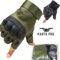 High quality half finger Military Grade tactical Hand Gloves for biker - Black and Army green.