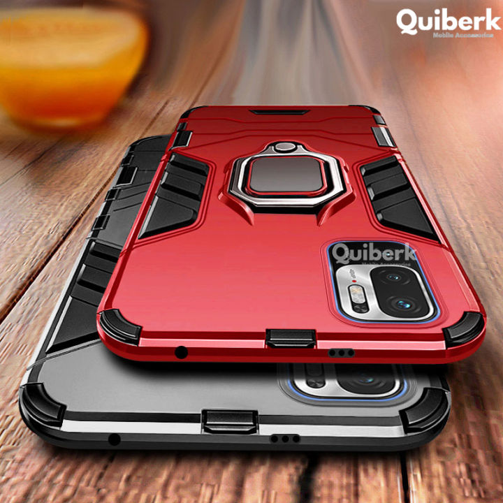 Quiberk%20for%20Xiaomi%20Redmi%20Note%2010%205G%20Case%20Shockproof%20Armor%20Metal%20Ring%20Stand%20Holder%20Hard%20Protective%20Cover%20-%20Image%202