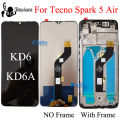 High Quality 7.0 inch Black For Tecno Spark 5 Air KD6 KD6A LCD Display Touch Screen Digitizer Assembly Replacement / With Frame. 