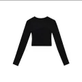 Hot Girl T T-shirt Women's Sweet and Spicy Two-Piece Suit round Neck Tight Low-Cut Navel-Exposed Ultra-Short Hot Hot Top. 