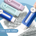 Pencil Eraser Useful Labor-saving Push Pull Rubber Creative Wiping Stationery for Kids Students Drawing Writing School Supplies. 