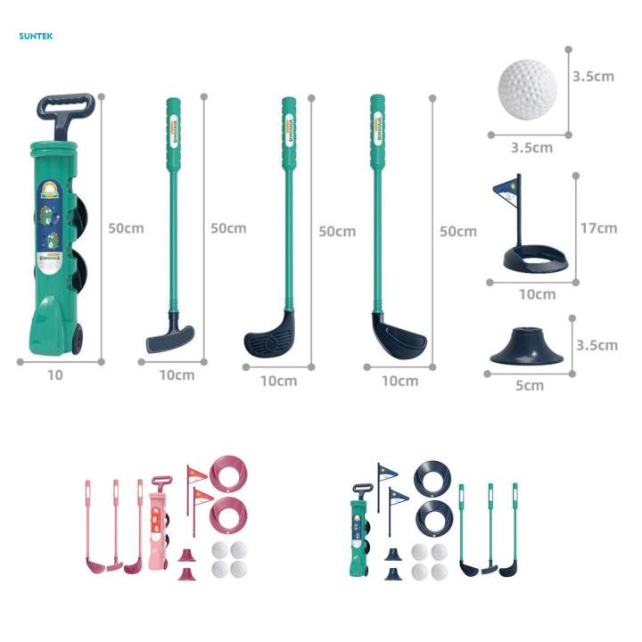Preschool Early Educational Children Golf Training Mini Golf Clubs Set and Girls