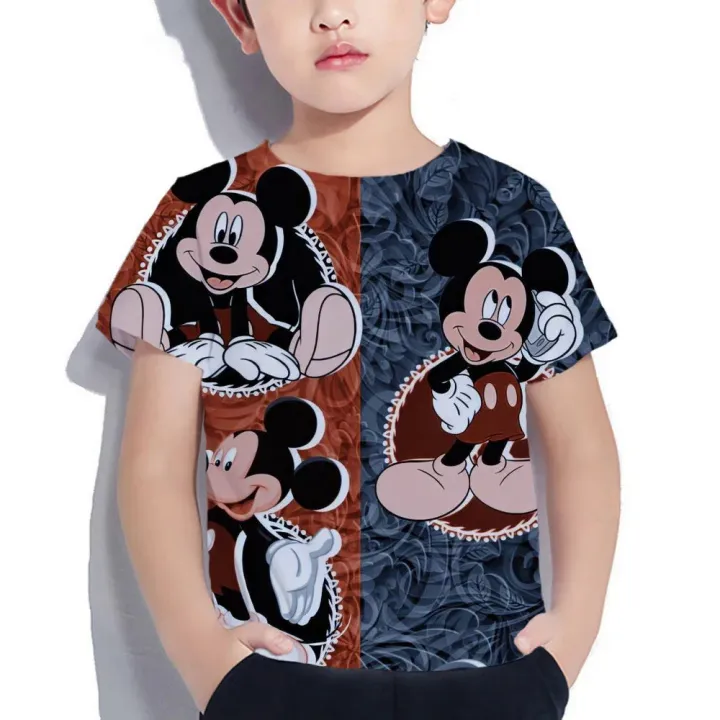2024%20summer%20disney%20Mickey%20Mouse%203d%20Print%20T-Shirt%20Boys%20Girls%20Cartoon%20T-Shirts%20Summer%20Short%20Sleeve%20T-Shirt%20Cartoon%20Clothing%20-%20Image%203