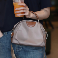 New Portable Nylon Cloth with Cowhide Shoulder Bag. 