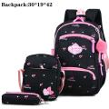 3 Set School Backpacks Printed School Bags For Teenagers Girls Children Orthopedics Backpacks Kids Book Bag Waterproof Schoolbag.