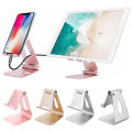 Aluminum Mobile Phone Stand Adjustable Cell Phone Desktop Stand For Mobile and Tab (silver).