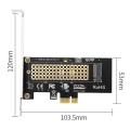M2 NVME Riser Card M2 NVME to Pcie X1 Riser Card M2 Solid State Drive Expansion Card Driver-Free for WIN10.