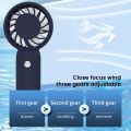 USLION Mini Portable Fan Desk Fan Table Micro USB Rechargeable Quiet 3 Speed Wind Student Hand Held Fan Outdoor Sports Travel. 