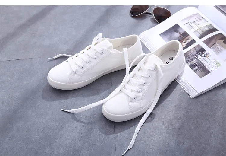 Canvas Shoes Ladies Casual Summer Shoes Unisex White Canvas Shoes