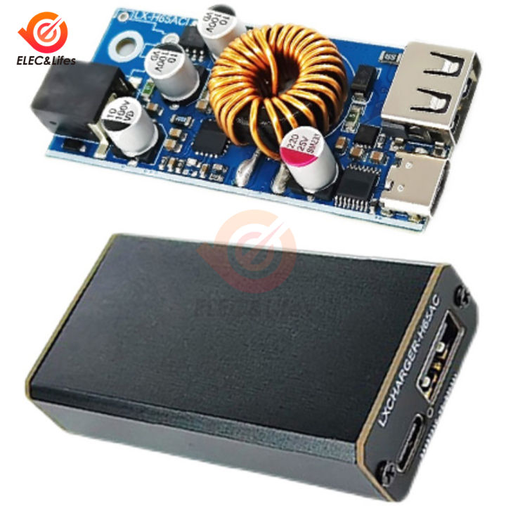 QC3.0 QC2.0 Double USB Type-C Mobile Phone Quick Charge Adapter DC 5V 3.5A Step Down Module For Xiaomi Huawei SCP/FCP Apple PD