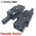 IEC Direct Plug Connector Male/Female 10A 250V Black Master Plug and Public Plug Removable Wire Power Connector 3pin AC Socket. 