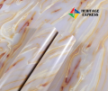 24''x48'' Gold Water Ripple Marble Look Paper Granite Wallpaper Peel and Stick for Countertop Cabinet Furniture Renovated Thick PVC.
